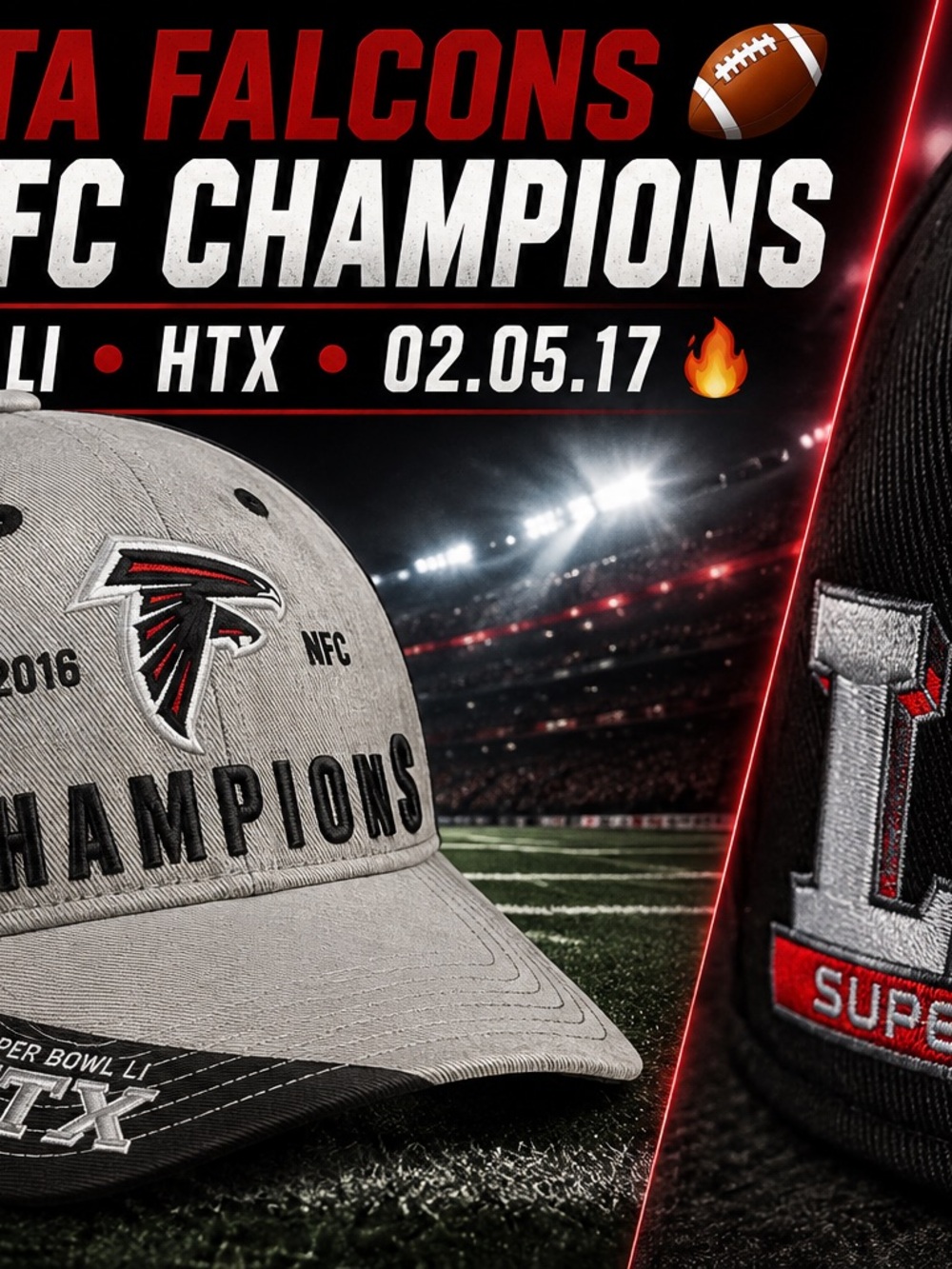 Gray NFC Champions Baseball Cap - Official NFL Team Hat